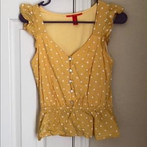 Yellow polka dot top